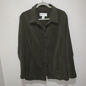 Norton Studio Women’s Button Down Top Size 18 Green